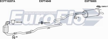 EuroFlo FTDOB13D 6001 - Система выпуска ОГ abcparts.ee