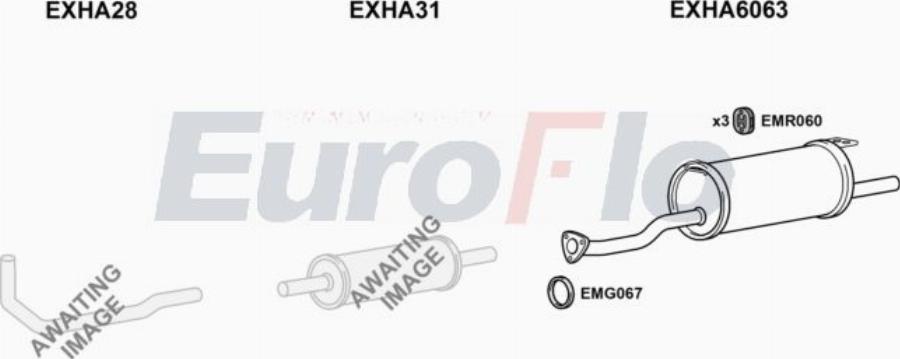 EuroFlo HAPRE16 4001A00 - Система выпуска ОГ abcparts.ee