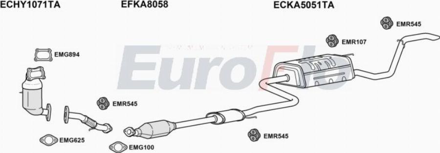 EuroFlo KACEE10 1001 - Система выпуска ОГ abcparts.ee
