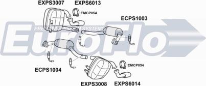 EuroFlo PS91134 5004A - Система выпуска ОГ abcparts.ee