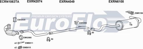EuroFlo RNMEG15D 3008 - Система выпуска ОГ abcparts.ee