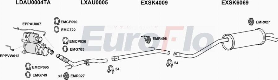 EuroFlo SKRAP16D 0106LHD - Система выпуска ОГ abcparts.ee