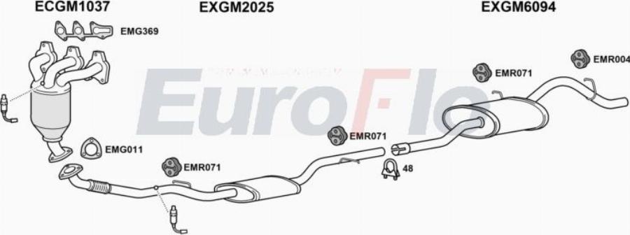 EuroFlo VLAGI10 1001A00 - Система выпуска ОГ abcparts.ee