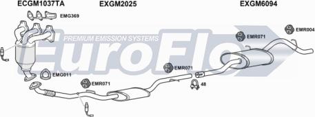 EuroFlo VLAGI10 1001B - Система выпуска ОГ abcparts.ee