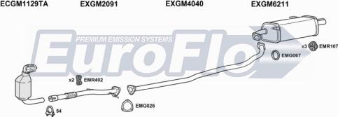 EuroFlo VLAGI13D 1001A - Система выпуска ОГ abcparts.ee