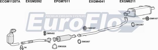 EuroFlo VLAGI13D 1001C - Система выпуска ОГ abcparts.ee