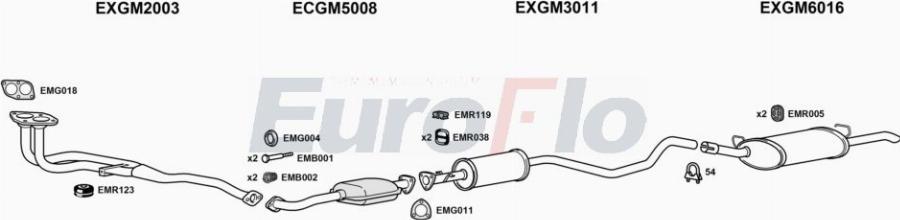 EuroFlo VLCAV18 1008A00 - Система выпуска ОГ abcparts.ee