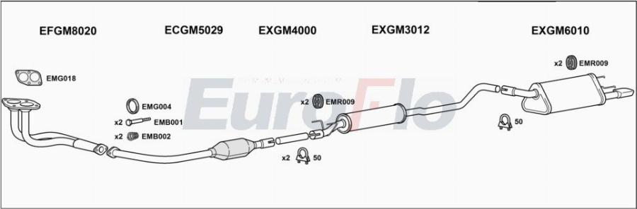 EuroFlo VLCOR14 1008A00 - Система выпуска ОГ abcparts.ee