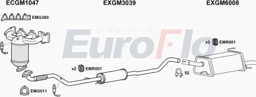 EuroFlo VLCOR14 1011A00 - Система выпуска ОГ abcparts.ee