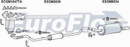 EuroFlo VLCOR14 1011D - Система выпуска ОГ abcparts.ee