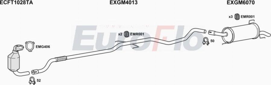 EuroFlo VLCOR13D 1001A00 - Система выпуска ОГ abcparts.ee