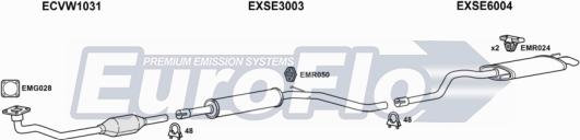 EuroFlo VWCAD19D 7001B - Система выпуска ОГ abcparts.ee