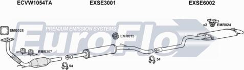 EuroFlo VWCAD19D 7001J - Система выпуска ОГ abcparts.ee