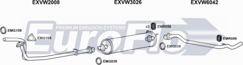 EuroFlo VWLT24D 7001B - Система выпуска ОГ abcparts.ee