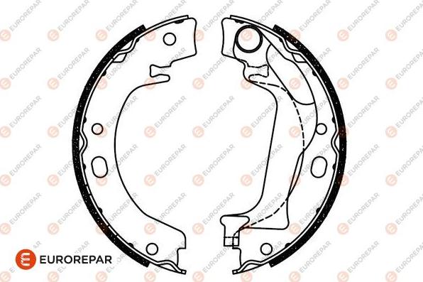 EUROREPAR 1690923580 - Комплект тормозных колодок, барабанные abcparts.ee