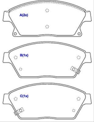 EUROREPAR 1643079680 - Тормозные колодки, дисковые, комплект abcparts.ee