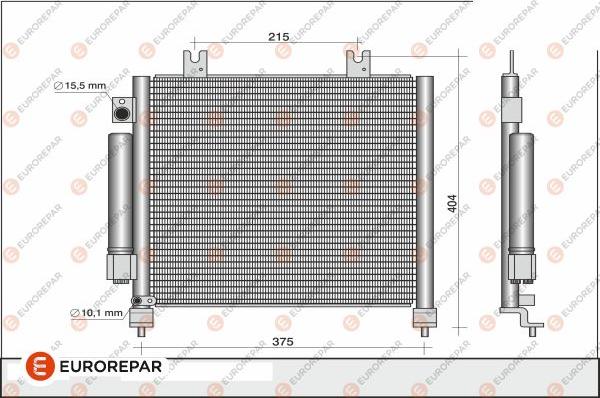 EUROREPAR 1610160480 - Конденсатор кондиционера abcparts.ee