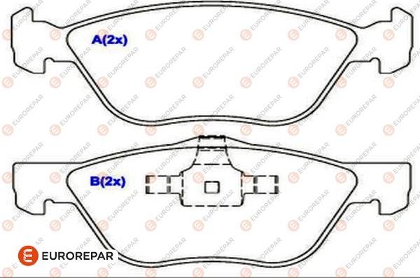 EUROREPAR 1686755680 - Тормозные колодки, дисковые, комплект abcparts.ee