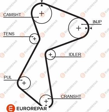 EUROREPAR 1633138580 - Зубчатый ремень ГРМ abcparts.ee
