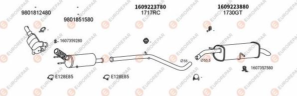 EUROREPAR EXH102054 - Система выпуска ОГ abcparts.ee