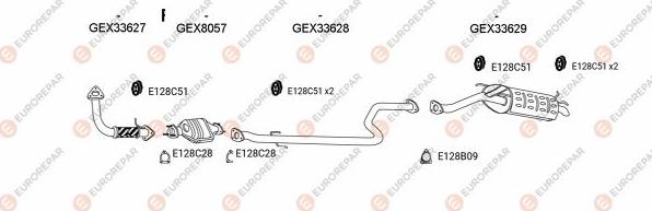 EUROREPAR EXH100140 - Система выпуска ОГ abcparts.ee