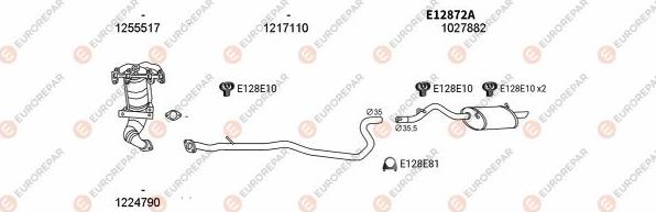 EUROREPAR EXH101051 - Система выпуска ОГ abcparts.ee