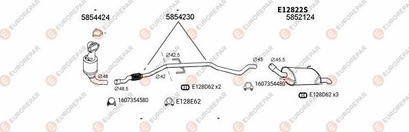 EUROREPAR EXH101353 - Система выпуска ОГ abcparts.ee