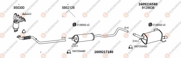 EUROREPAR EXH101234 - Система выпуска ОГ abcparts.ee