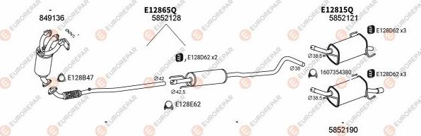 EUROREPAR EXH101232 - Система выпуска ОГ abcparts.ee