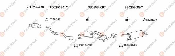 EUROREPAR EXH103513 - Система выпуска ОГ abcparts.ee