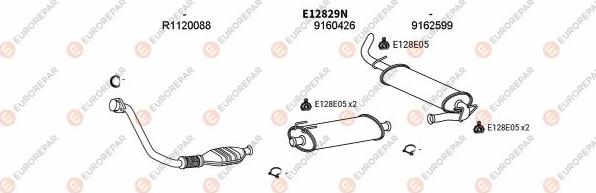 EUROREPAR EXH103151 - Система выпуска ОГ abcparts.ee