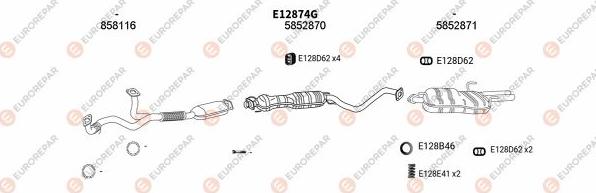 EUROREPAR EXH103163 - Система выпуска ОГ abcparts.ee