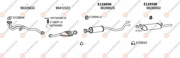 EUROREPAR EXH103205 - Система выпуска ОГ abcparts.ee