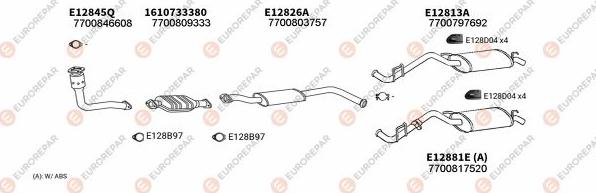 EUROREPAR EXH102354 - Система выпуска ОГ abcparts.ee