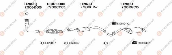 EUROREPAR EXH102355 - Система выпуска ОГ abcparts.ee