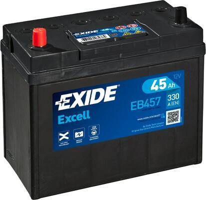 Exide EB457 - Стартерная аккумуляторная батарея, АКБ abcparts.ee