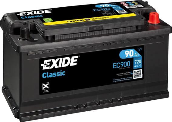 Exide EC900 - Стартерная аккумуляторная батарея, АКБ abcparts.ee