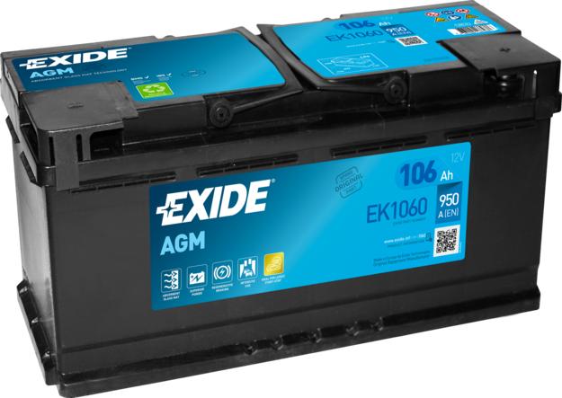 Exide EK1060 - Стартерная аккумуляторная батарея, АКБ abcparts.ee