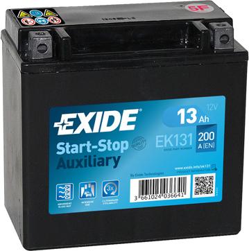Exide EK131 - Стартерная аккумуляторная батарея, АКБ abcparts.ee