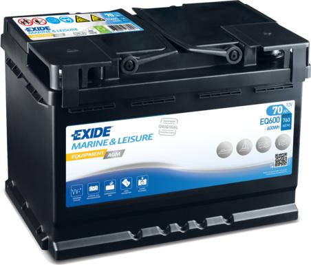 Exide EQ600 - Стартерная аккумуляторная батарея, АКБ abcparts.ee