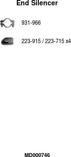 FA1 MD000746 - Глушитель выхлопных газов, конечный abcparts.ee