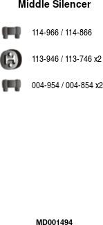 FA1 MD001494 - Средний глушитель выхлопных газов abcparts.ee