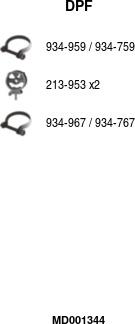 FA1 MD001344 - Сажевый / частичный фильтр, система выхлопа ОГ abcparts.ee