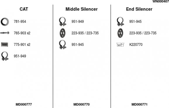 FA1 WN000407 - Система выпуска ОГ abcparts.ee