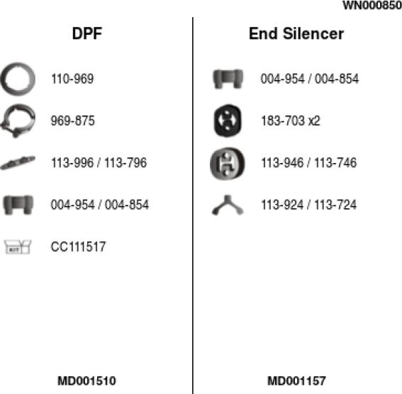 FA1 WN000850 - Система выпуска ОГ abcparts.ee