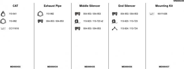 FA1 WN000249 - Система выпуска ОГ abcparts.ee
