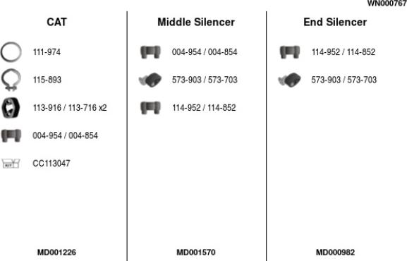 FA1 WN000767 - Система выпуска ОГ abcparts.ee