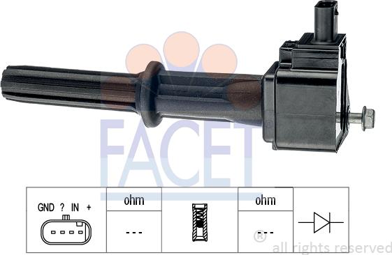 FACET 9.6544 - Катушка зажигания abcparts.ee