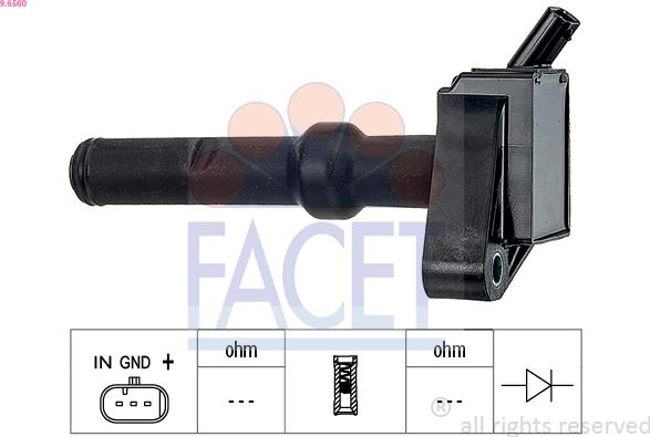 FACET 9.6560 - Катушка зажигания abcparts.ee