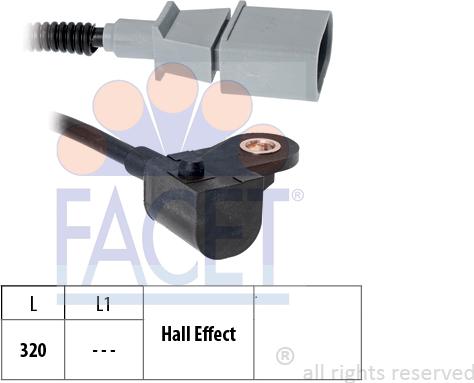FACET 9.0605 - Датчик положения Распредвала abcparts.ee